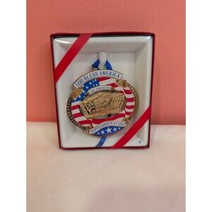 Vintage Hallmark Christmas Ornament God Bless America The Pentagon 9/11